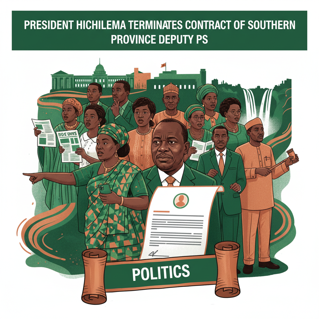 PRESIDENT HICHILEMA TERMINATES CONTRACT OF SOUTHERN PROVINCE DEPUTY PS