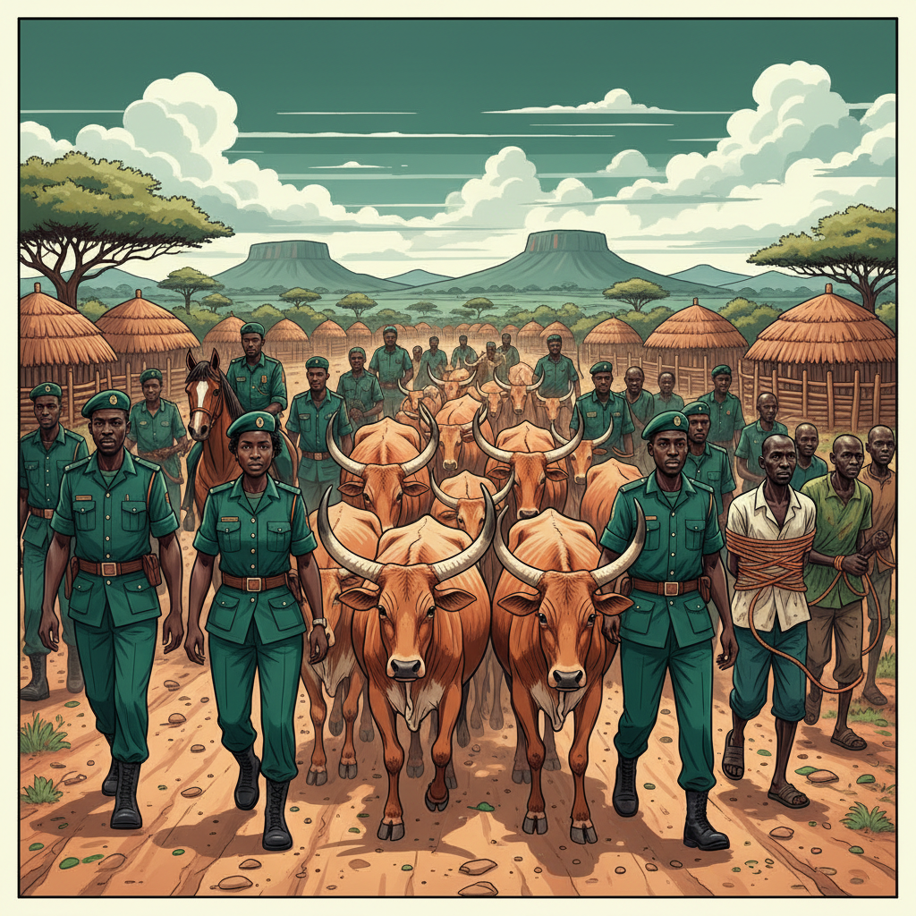 Police recover 32 stolen cattle, 13 suspects arrested