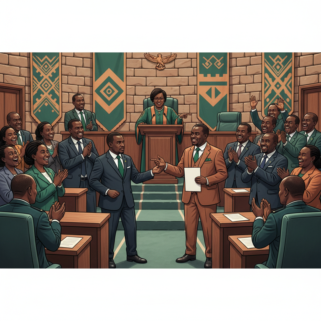 Stephen Kampyongo kicked out as speaker recognizes Ezra Tembo as the real leader of the opposition in parliament.