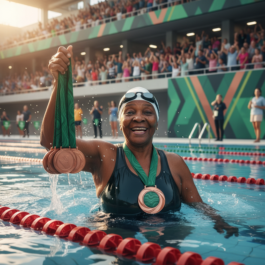 Woman, 95, breaks five more swimming world records