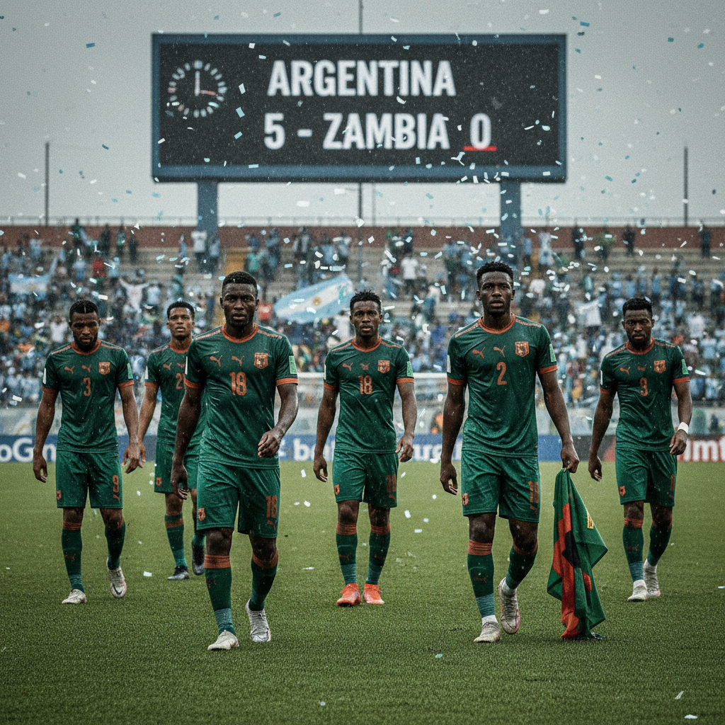 Chipolopolo Slip in FIFA Rankings After 5-0 Argentina Thrashing