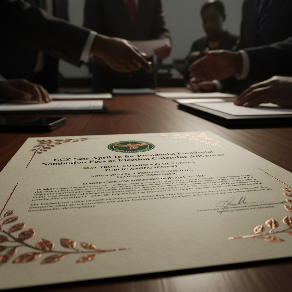 ECZ Sets April 15 for Presidential Nomination Fees as Election Calendar Advances