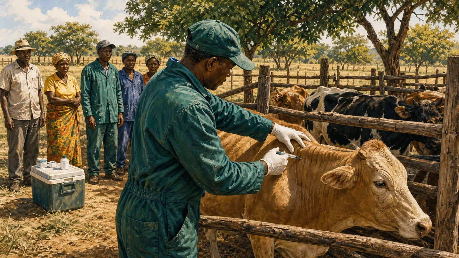 Lavushimanda vaccinates 7,013 domestic animals against anthrax