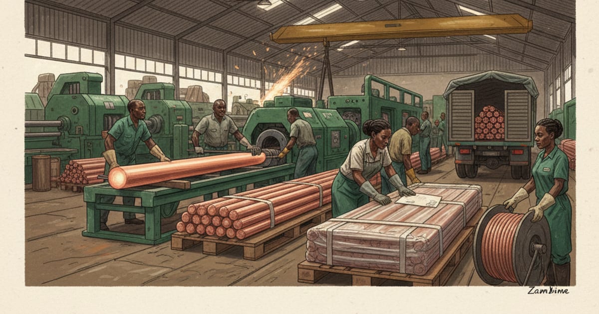 Copper rods now exported from Jiangxi zone in Chibombo, with a second production line planned