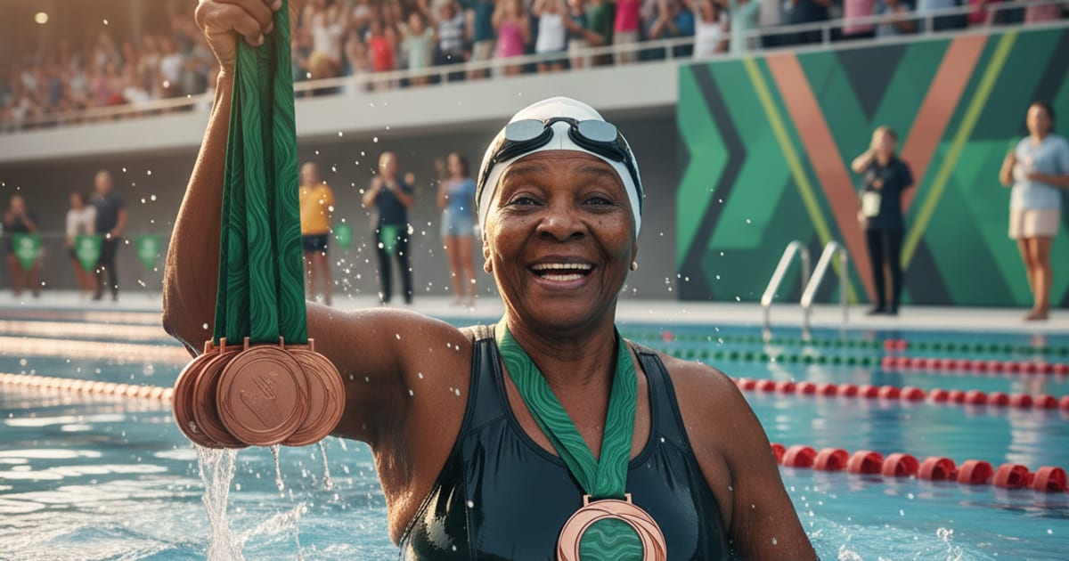 Woman, 95, breaks five more swimming world records