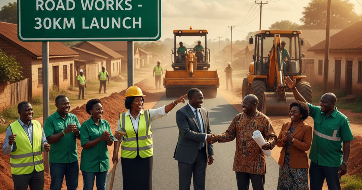 Mansa council launches 30km township road works