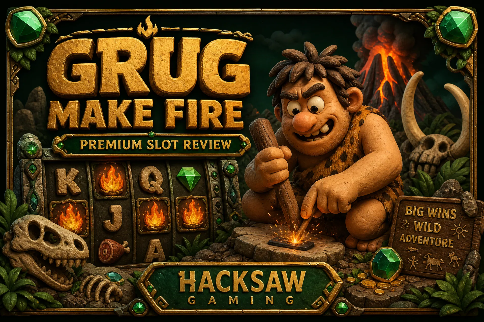 Review Grug Make Fire (Hacksaw Gaming) — Slot Prasejarah Gila, Fitur Api & Max Win 66.000x!