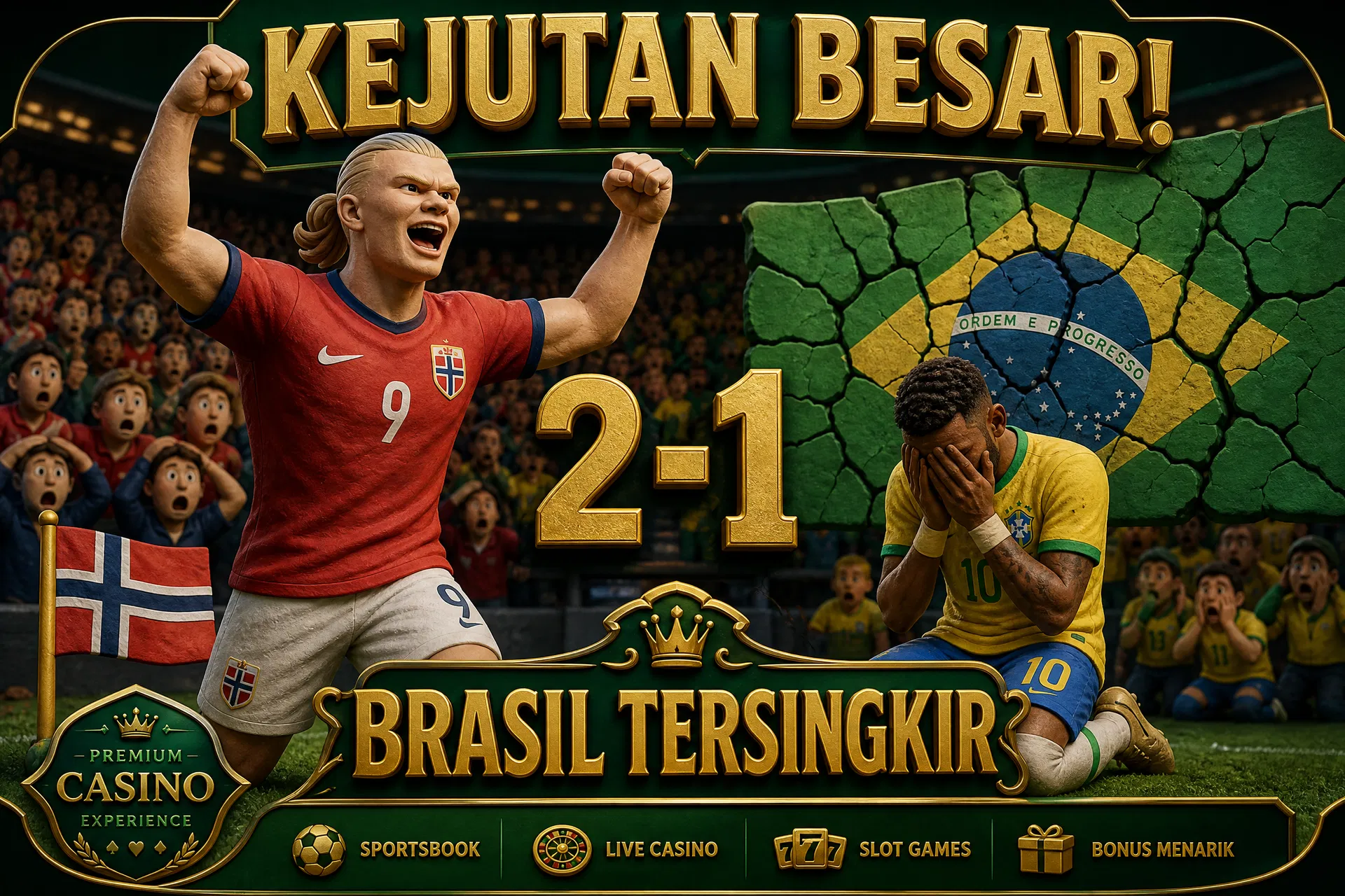 KEJUTAN BESAR! Norwegia 2-1 Brasil — Samba Tersingkir dari Piala Dunia 2026!