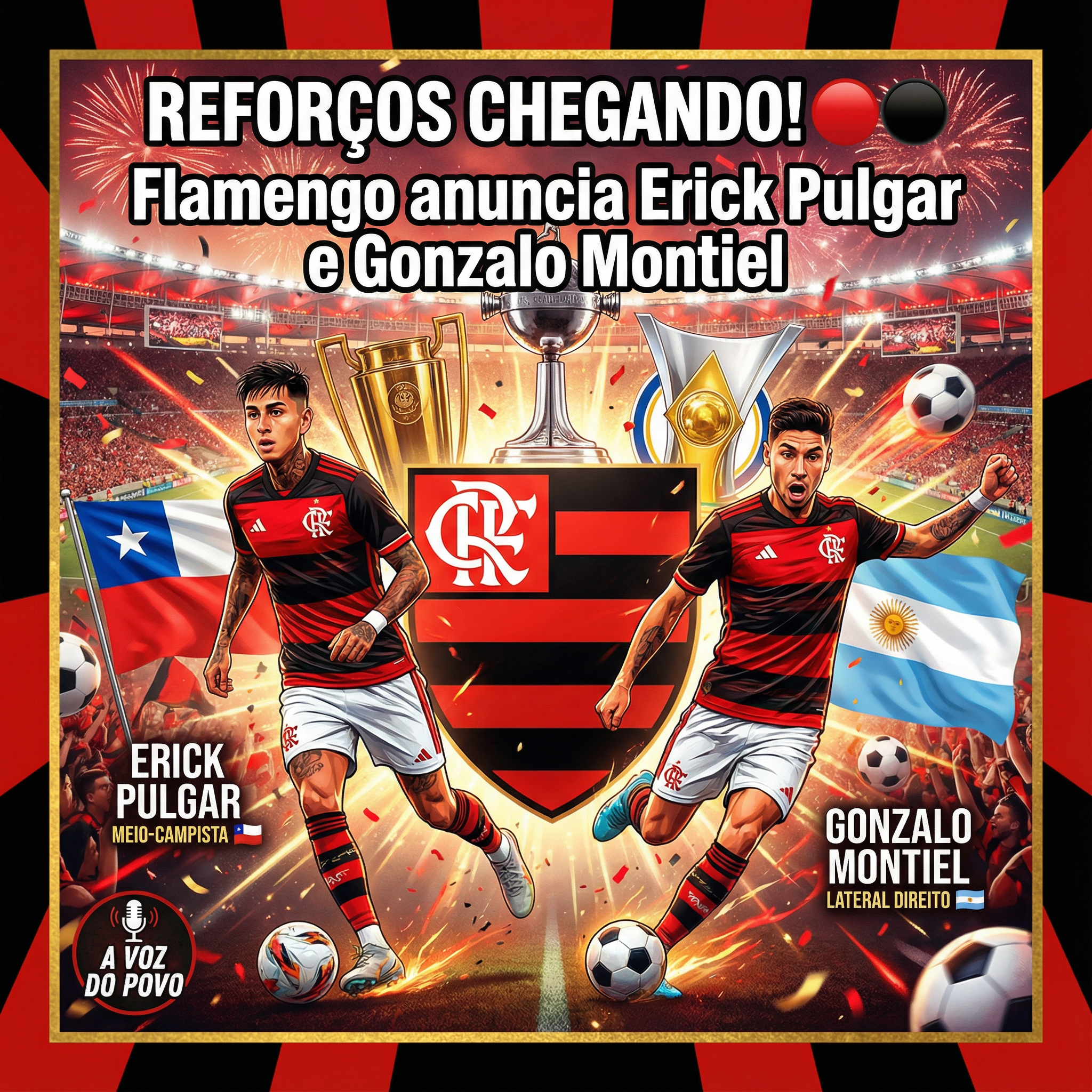 Flamengo Oficializa Contratação de Erick Pulgar e Gonzalo Montiel