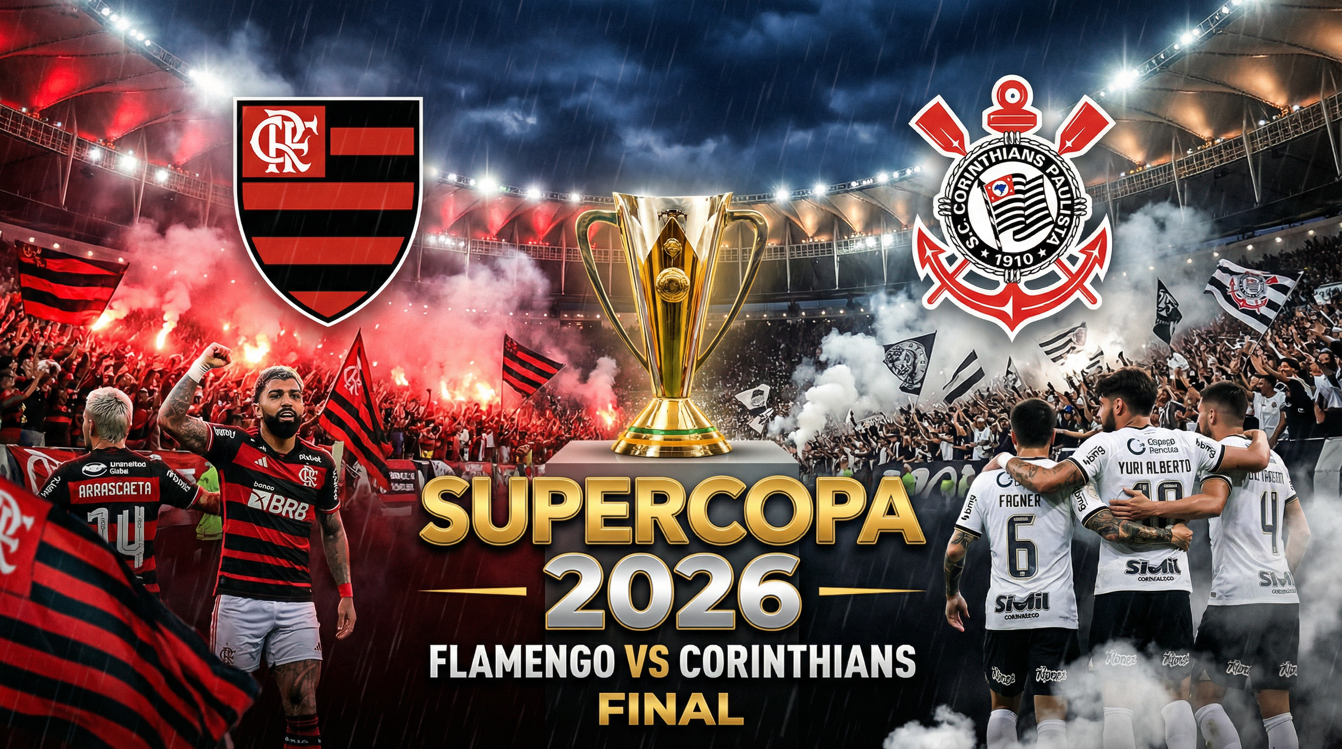 Supercopa do Brasil 2026: Flamengo x Corinthians na Grande Final