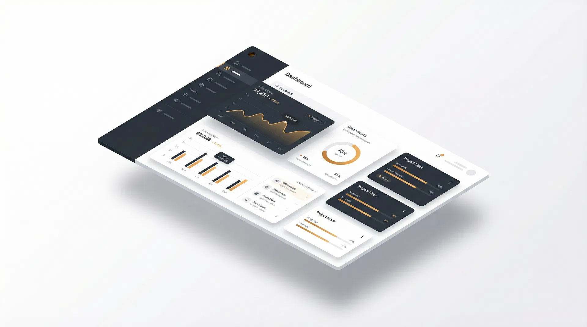 Product dashboard mockup