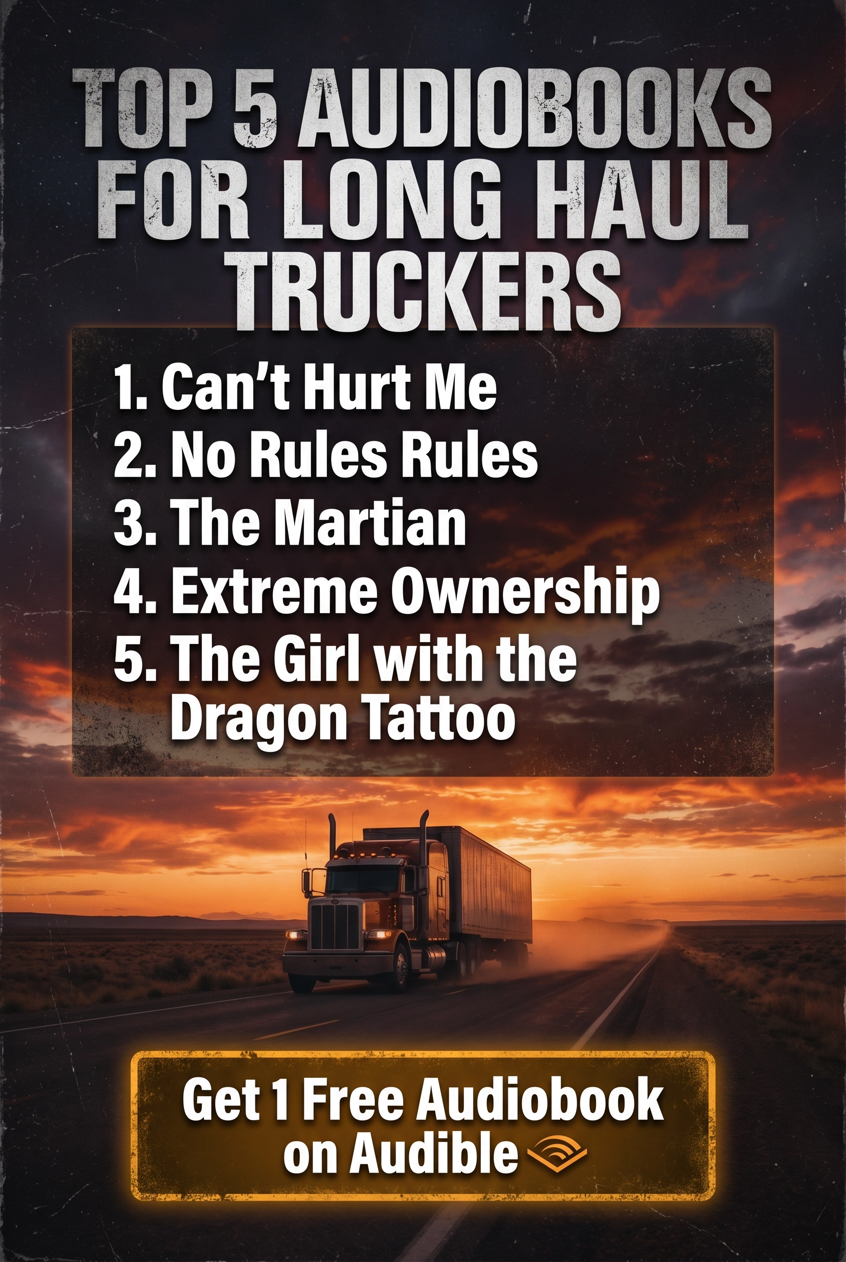 Top 5 Audiobooks for Long Haul Truckers