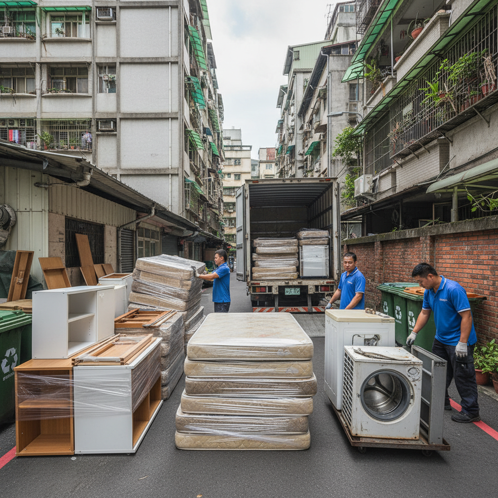大型家具廢棄物分類堆放