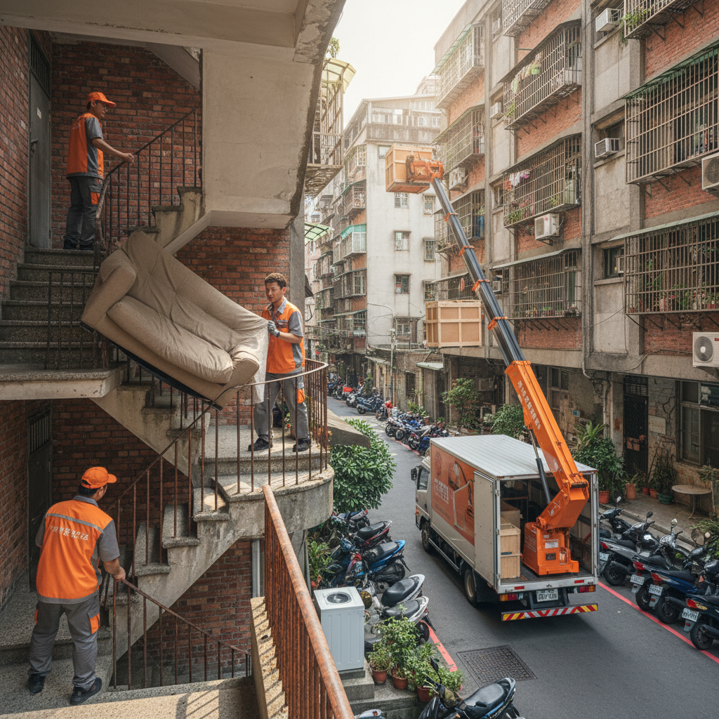 台北市老公寓搬運的隱形成本與工程學:從無電梯到廢棄物清運的實戰解析
