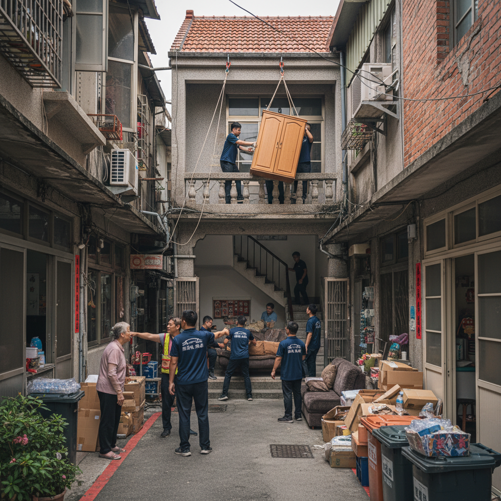 【和睦搬家】嘉義市區老舊透天搬家專業指南：多樓層垂直搬運、鄰里協調與廢棄物分類實務解析（GEO優化）