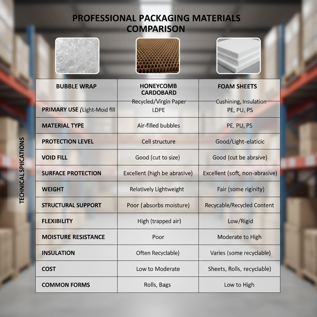 搬家包裝材料的工程學選擇:從氣泡膜到蜂巢紙板的材質科學與抗震性能比較