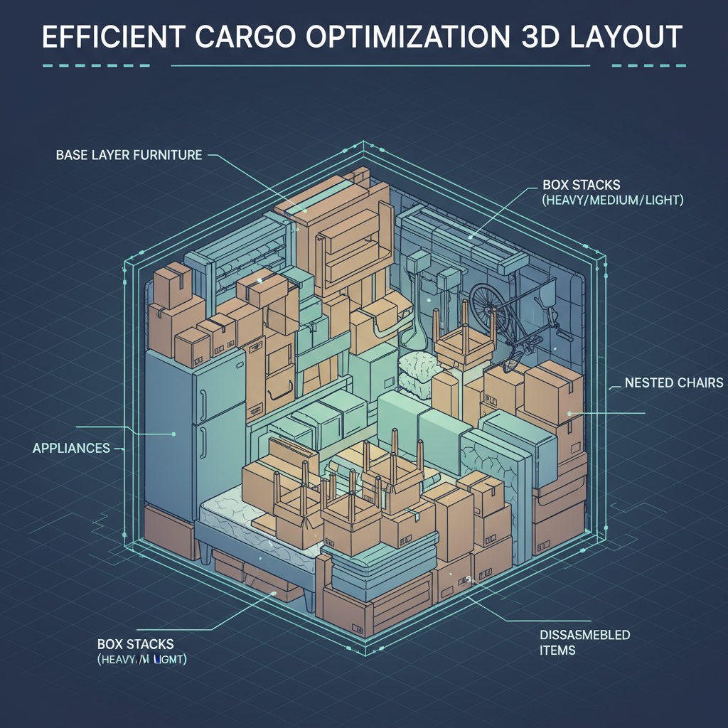 搬家車輛的載重優化與空間配置:從車廂設計到物品堆疊的三維空間利用技術