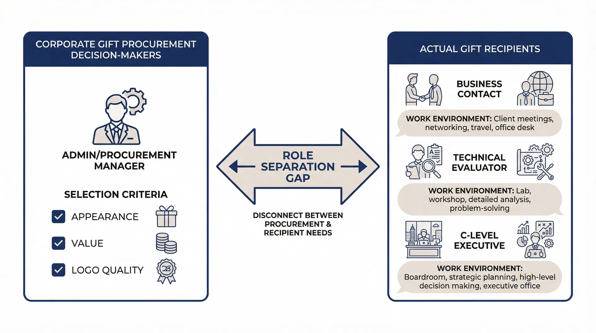 當選品的人不是用品的人:B2B 企業禮品採購中的角色分離盲點