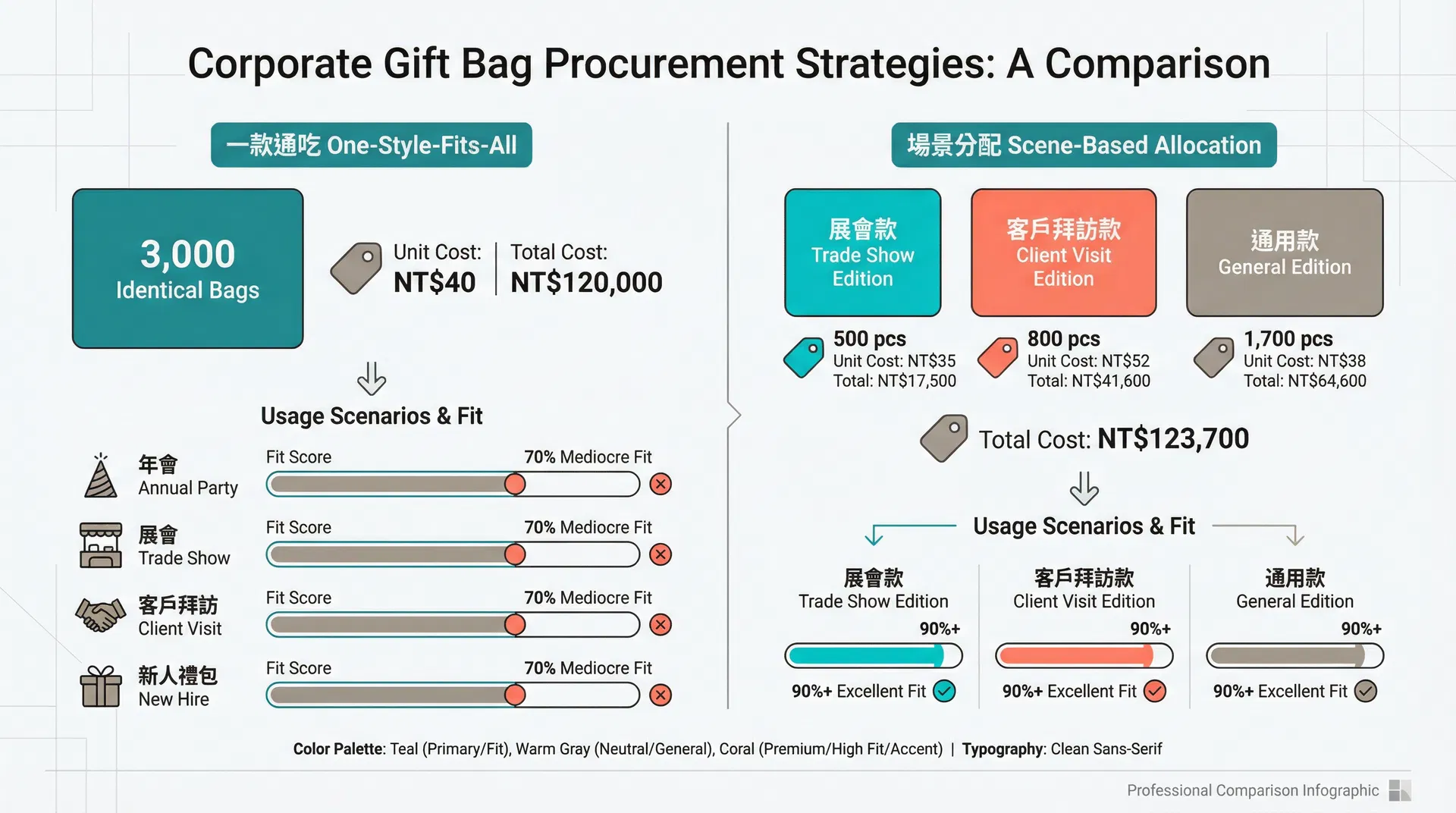 為什麼企業禮品袋「一款通吃」的採購策略，反而讓每個場景都不到位？客製化袋類的數量分配盲點