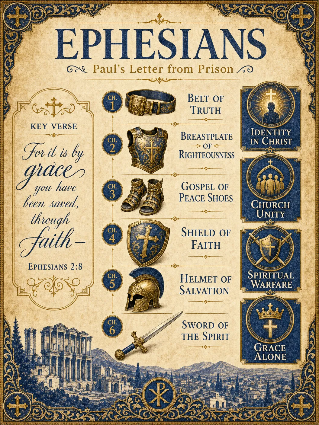 The Letter to the Ephesians Visual Overview Infographic