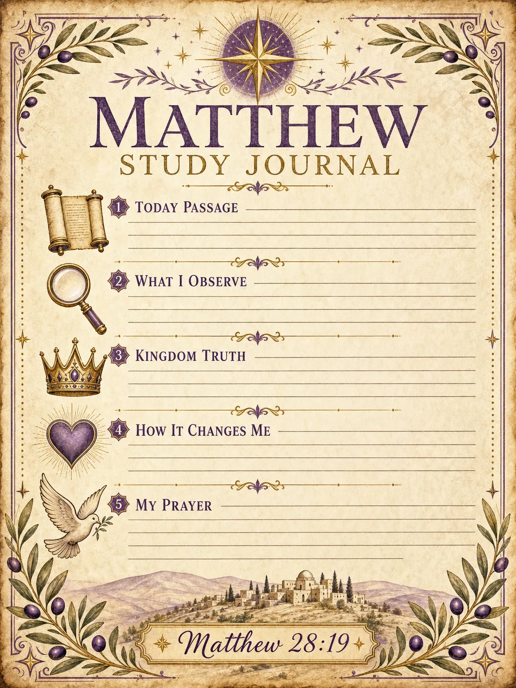 Bible Journal Template