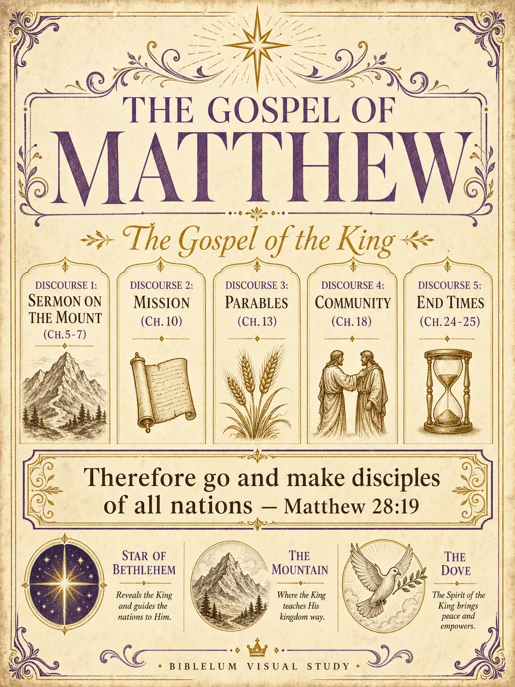 The Gospel of Matthew Visual Overview Infographic