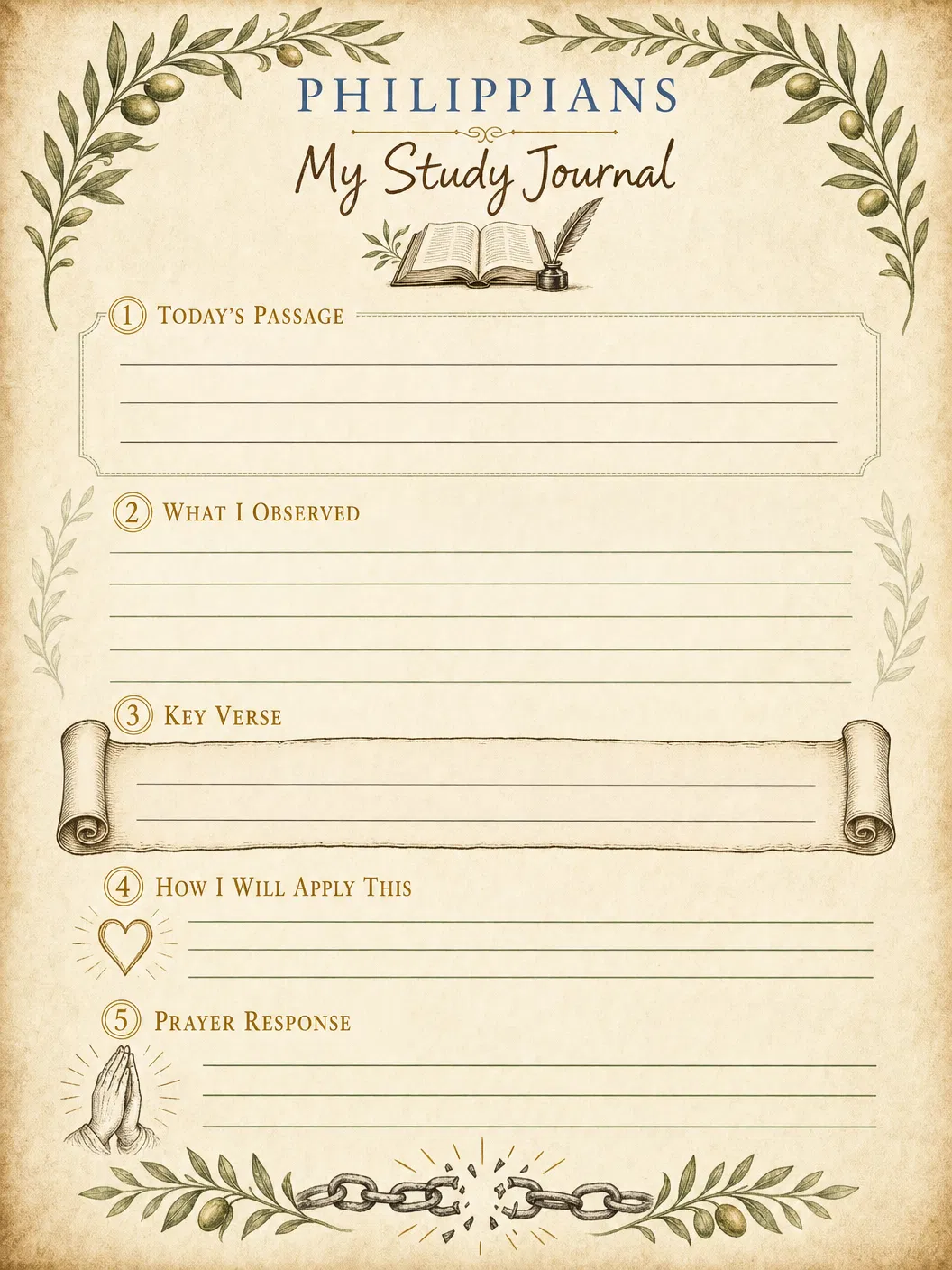 Bible Journal Template