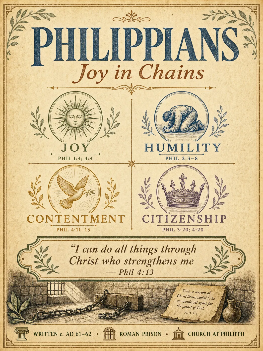 The Letter to the Philippians Visual Overview Infographic