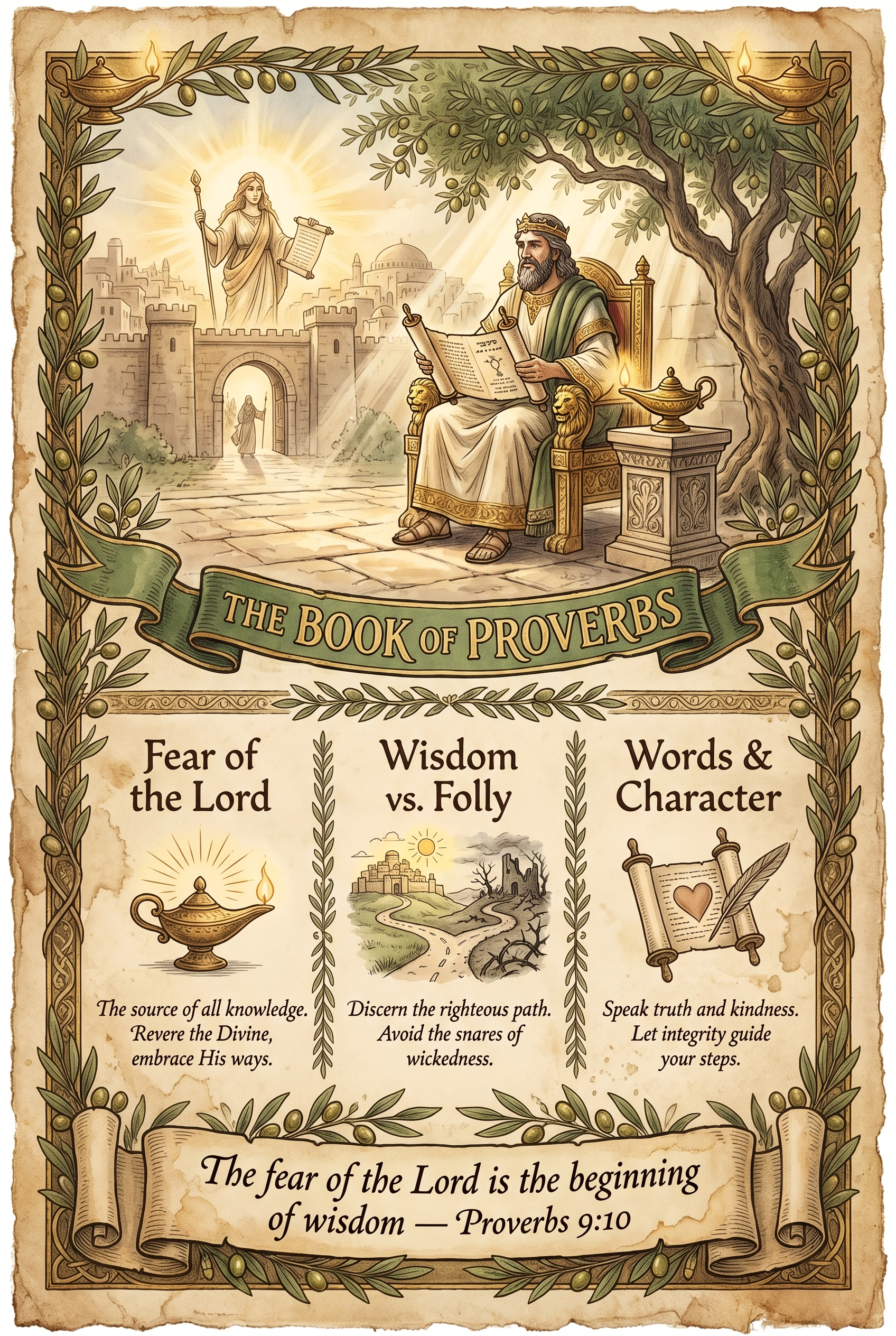 The Book of Proverbs Visual Overview Infographic