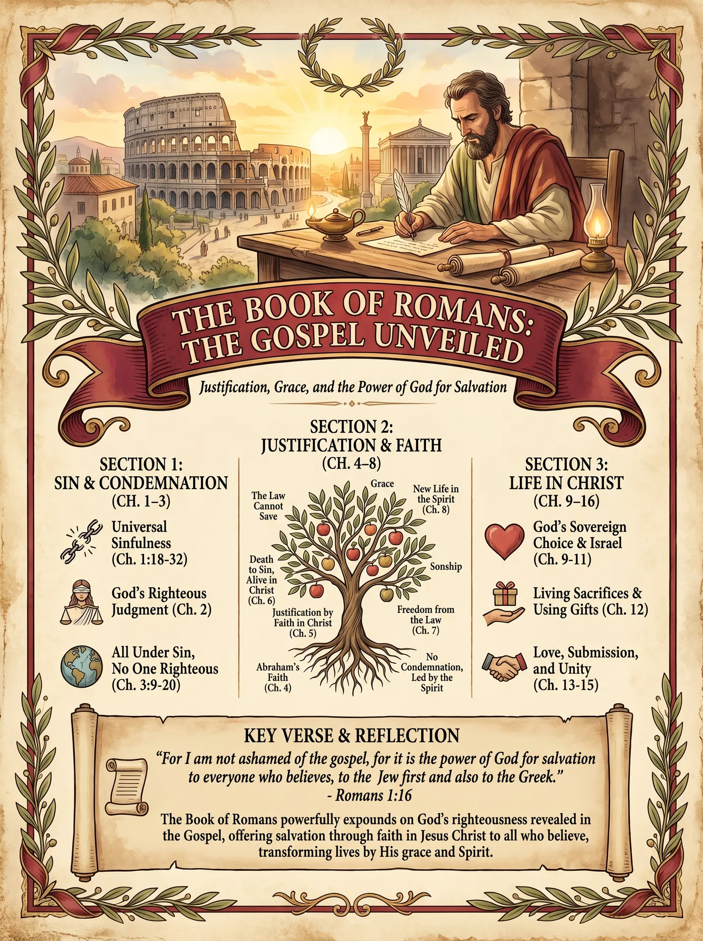 The Letter to the Romans Visual Overview Infographic