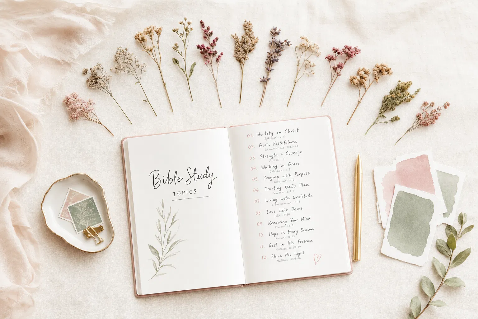 12 Empowering Bible Study Topics for Women (With Free Digital Reflection Guides)