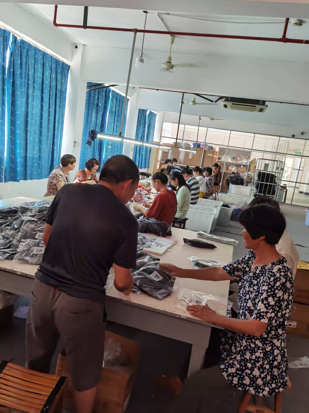 Quality control inspection at Tonglu Best Link — BSCI, GOTS, OCS and ISO 9001 certified manufacturing process