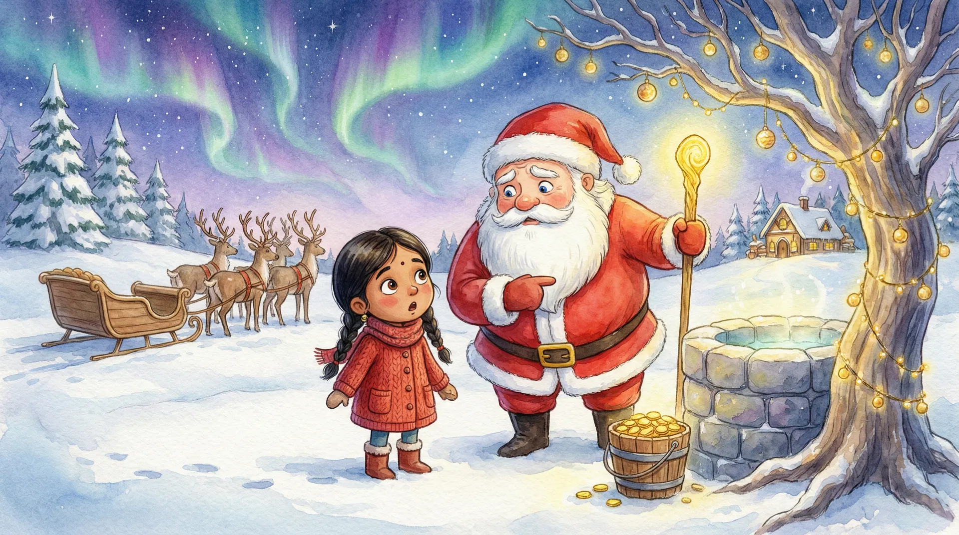 Harshini and Santa Claus