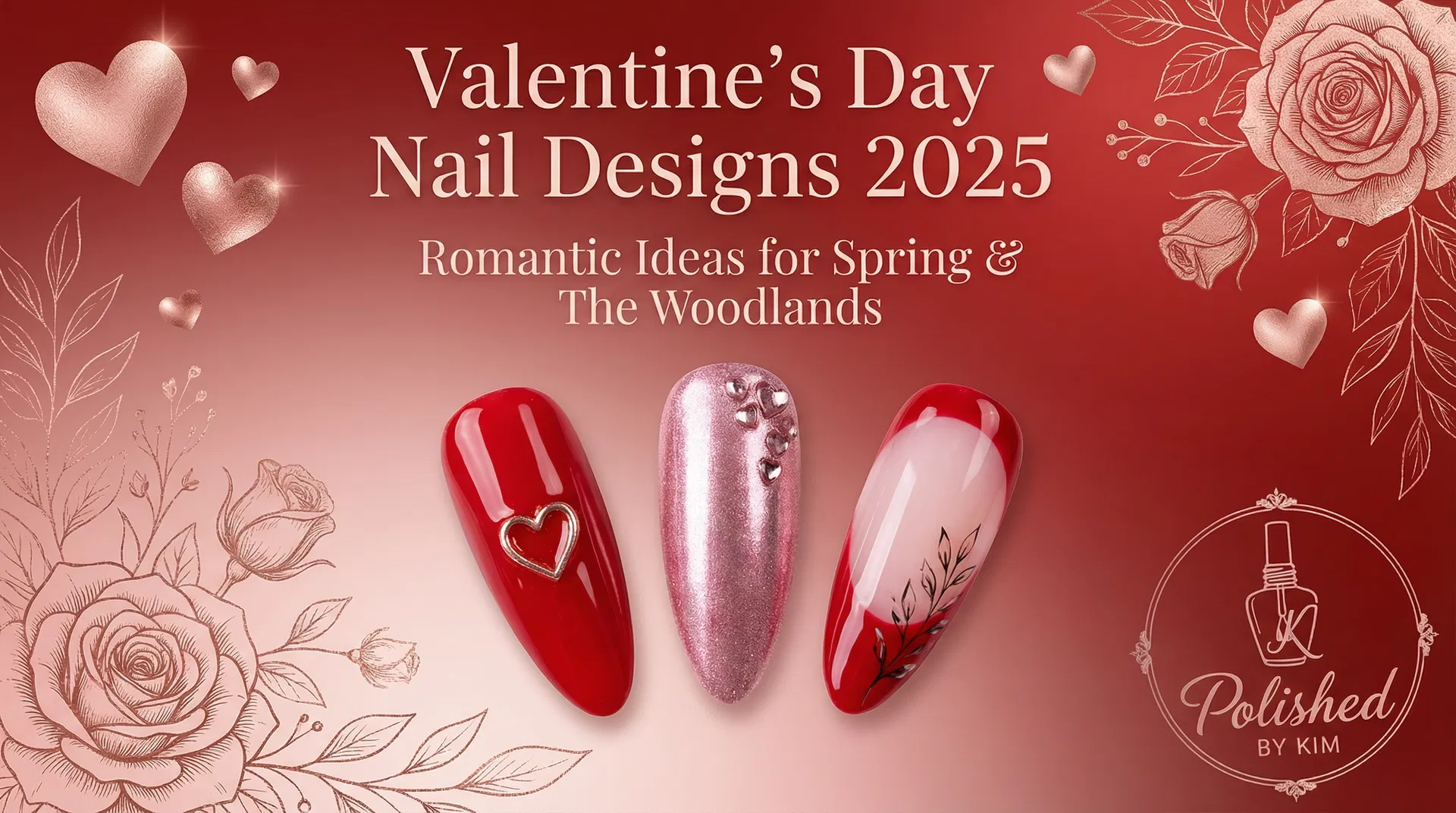 Valentine's Day Nail Designs 2025: Romantic Ideas for Spring & The Woodlands