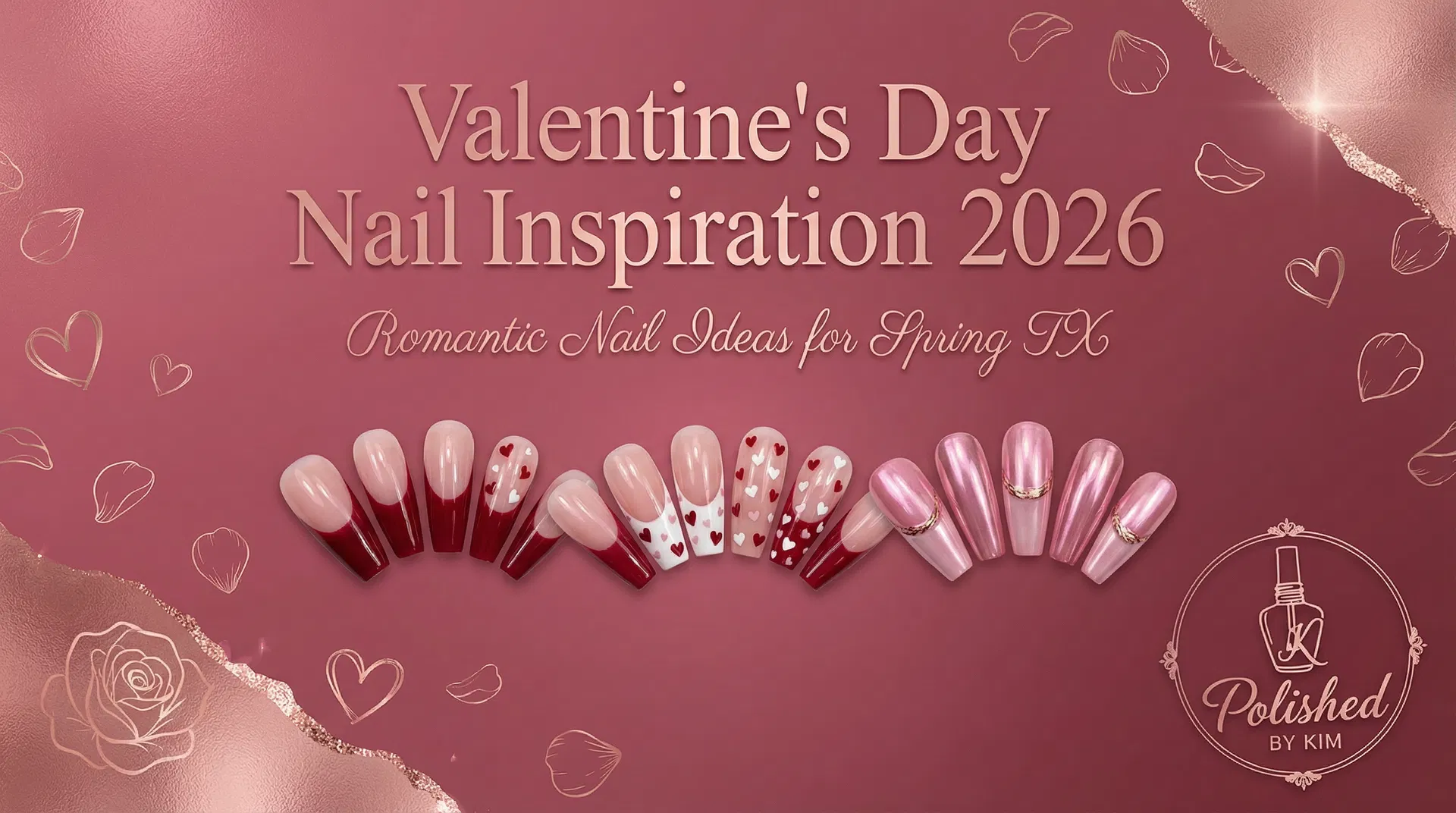 Valentine's Day Nail Inspiration 2026 | Spring TX