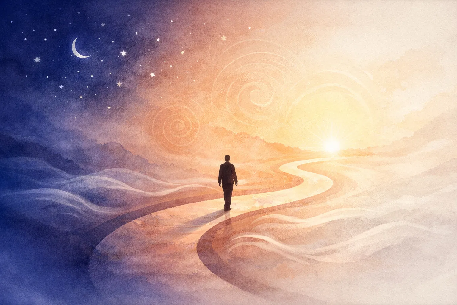 Spiritual journey illustration