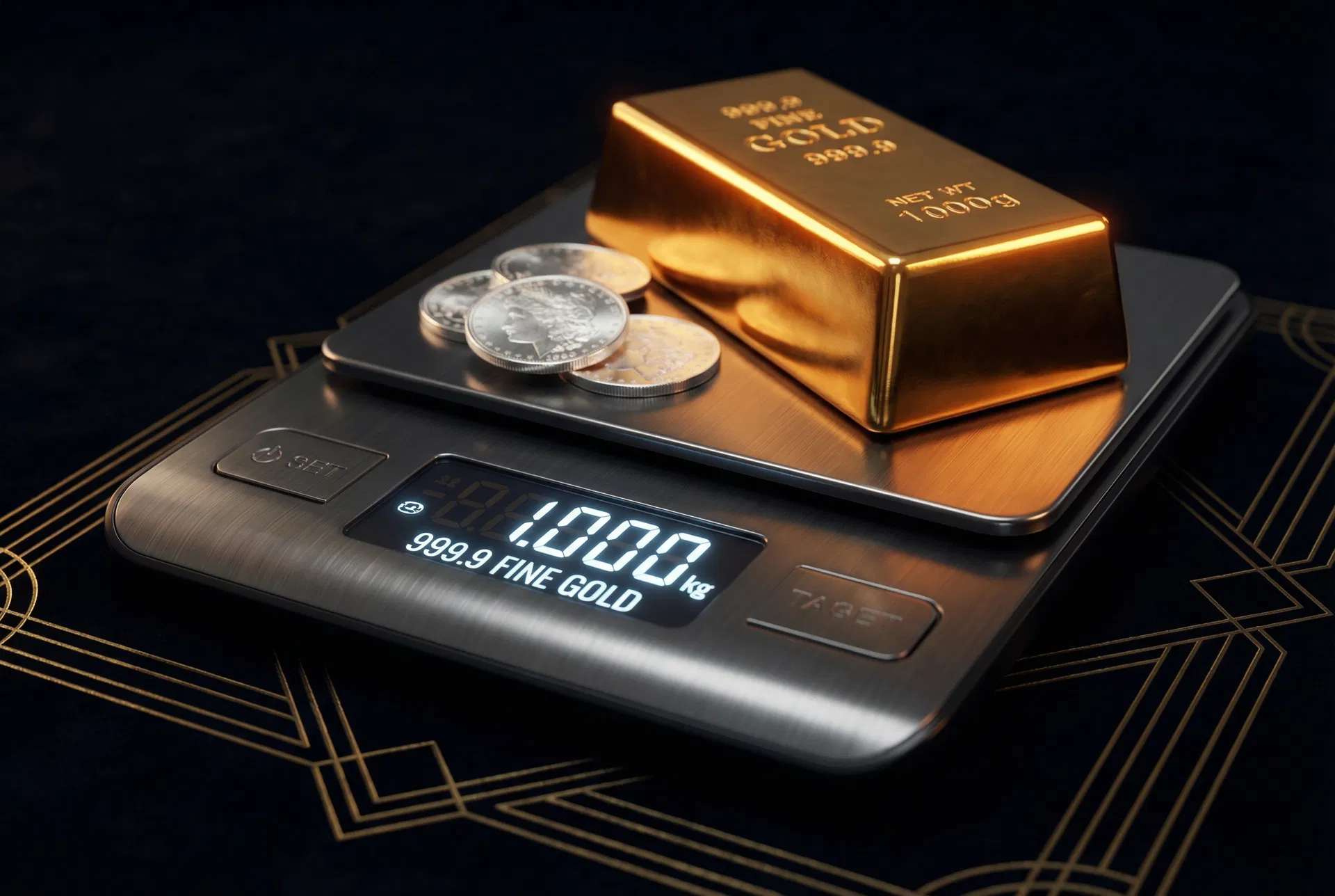 Precious metals on scale