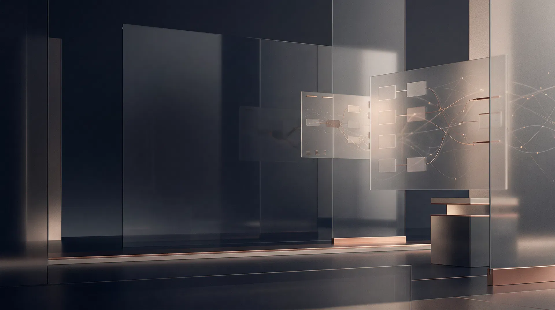 Abstract premium visual representing AI opportunity analysis for business workflows