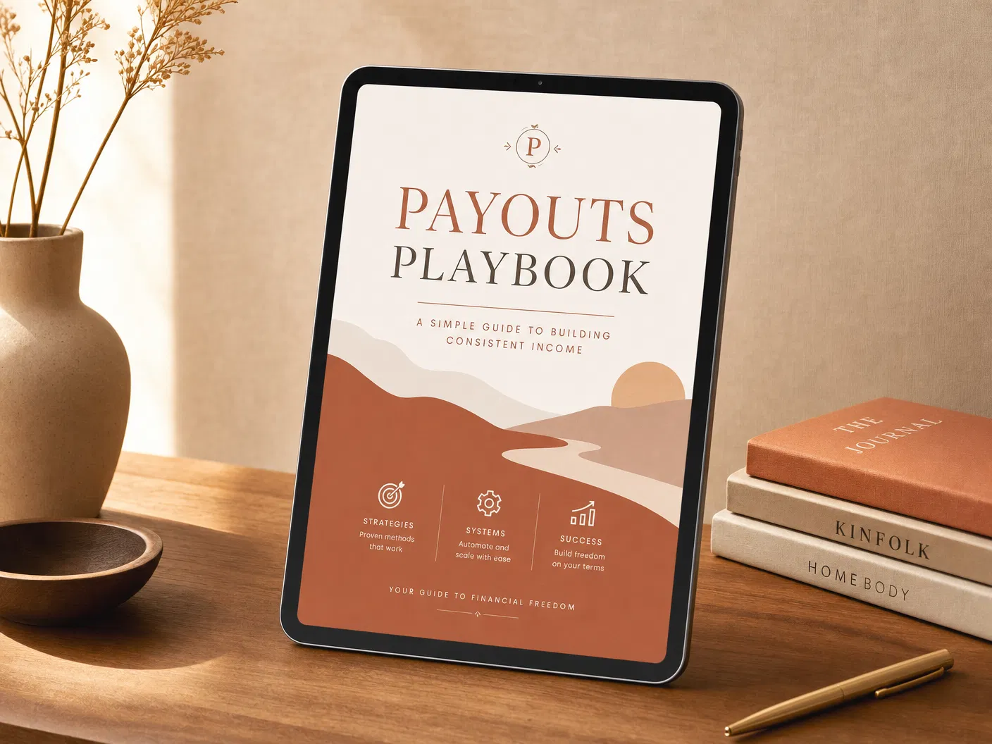 The Payouts Playbook displayed on a tablet