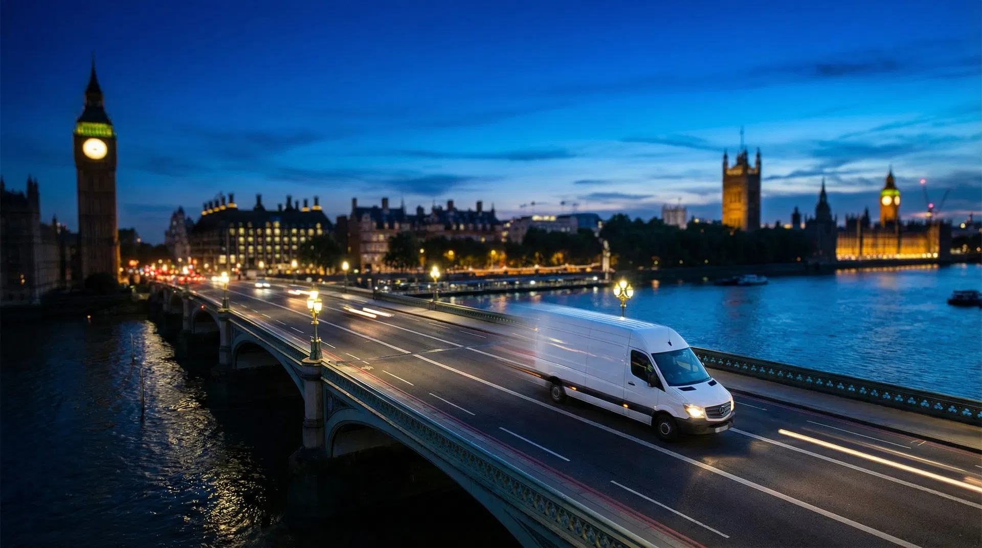 Linear Link delivery van on the road in Yorkshire