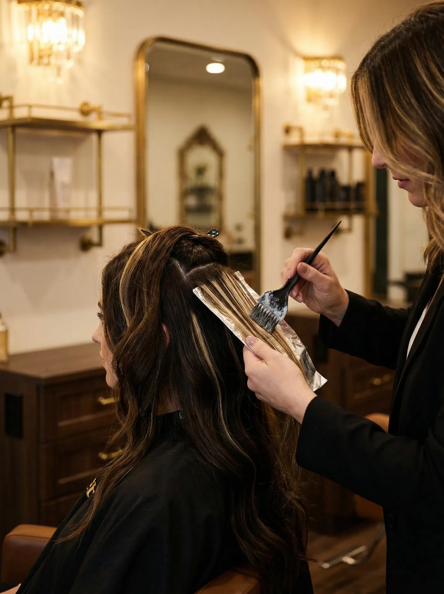 Professional hair coloring