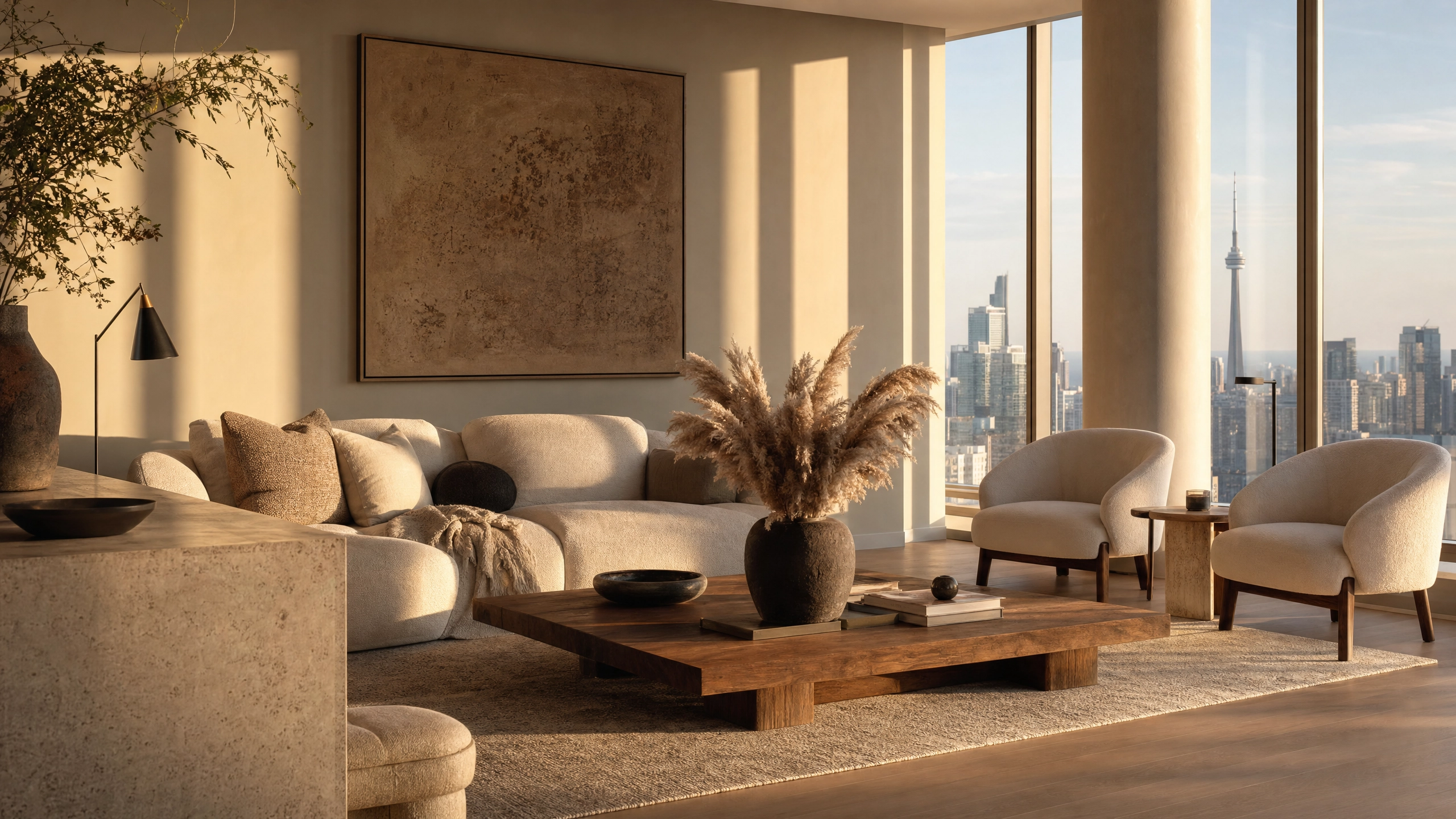 Luxury staged living room