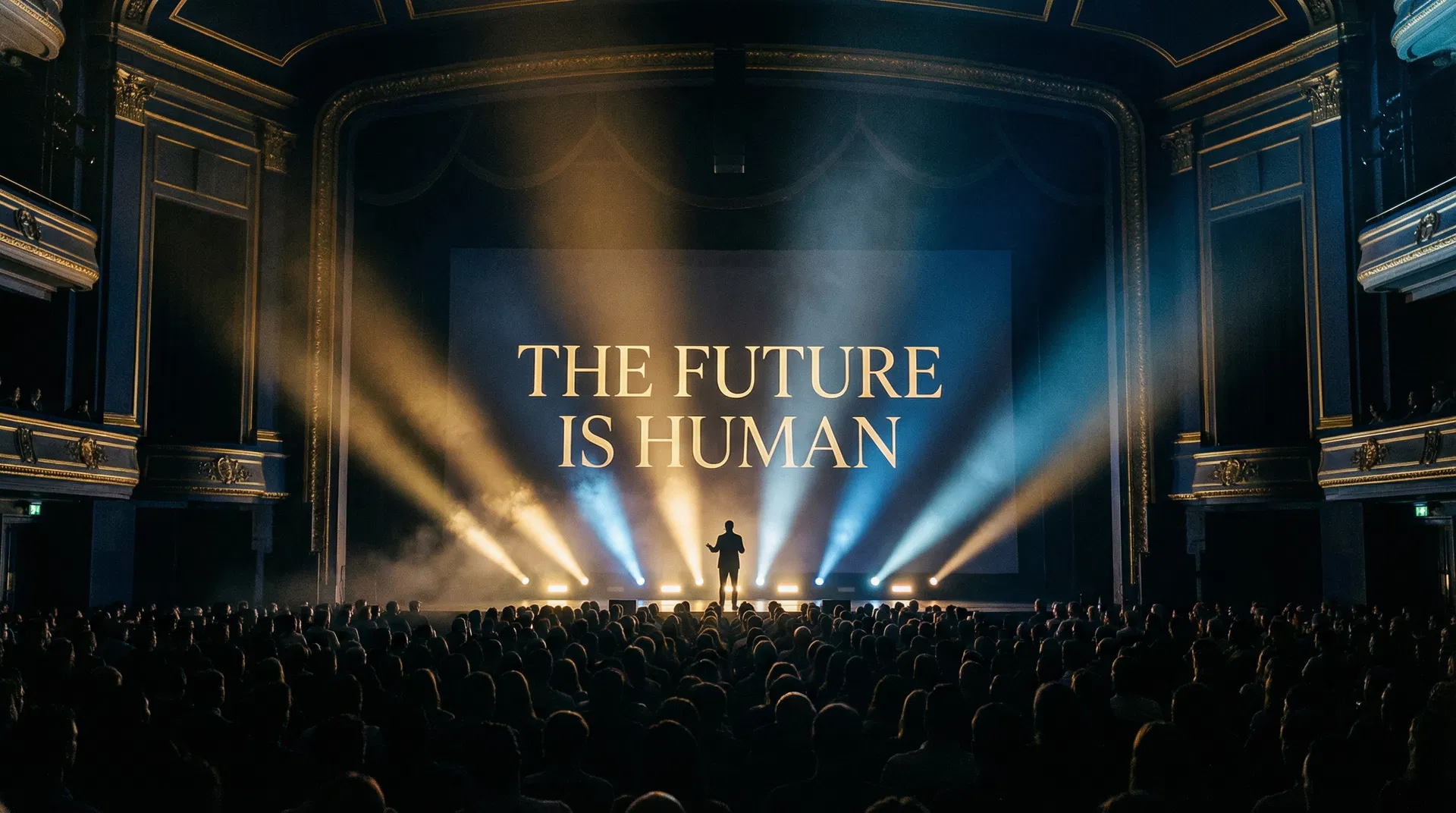 Dr. Drew King speaking at a dental industry conference on cosmetic dentistry innovation and practice leadership