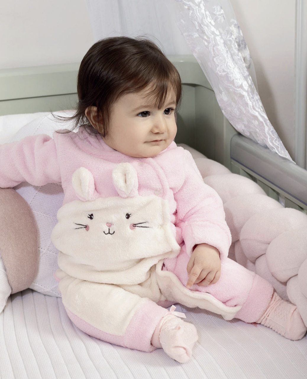 Macacão Bebê Plush Coelhinho