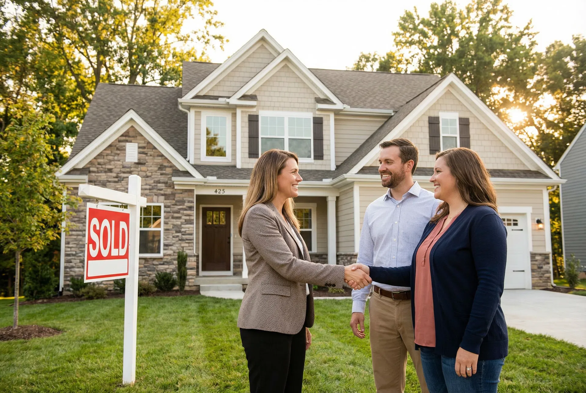 Loan officer helping clients achieve their dream home