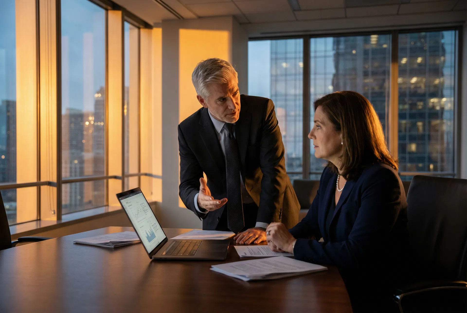 Senior cybersecurity consultant providing strategic advisory to a C-suite executive