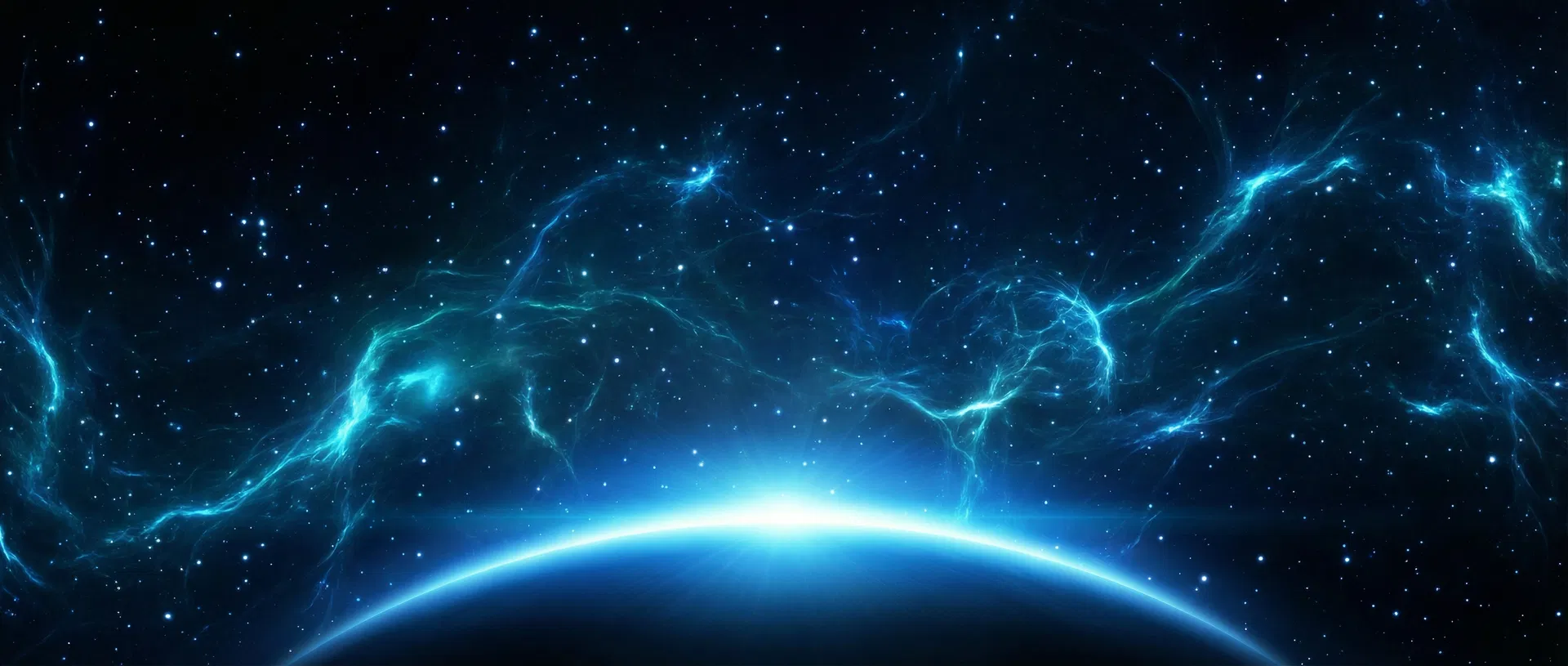 Blue cosmic energy background