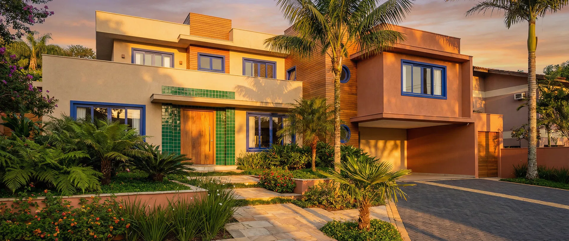 Casa com pintura residencial externa de alta qualidade - Mãos de Mestre Pinturas