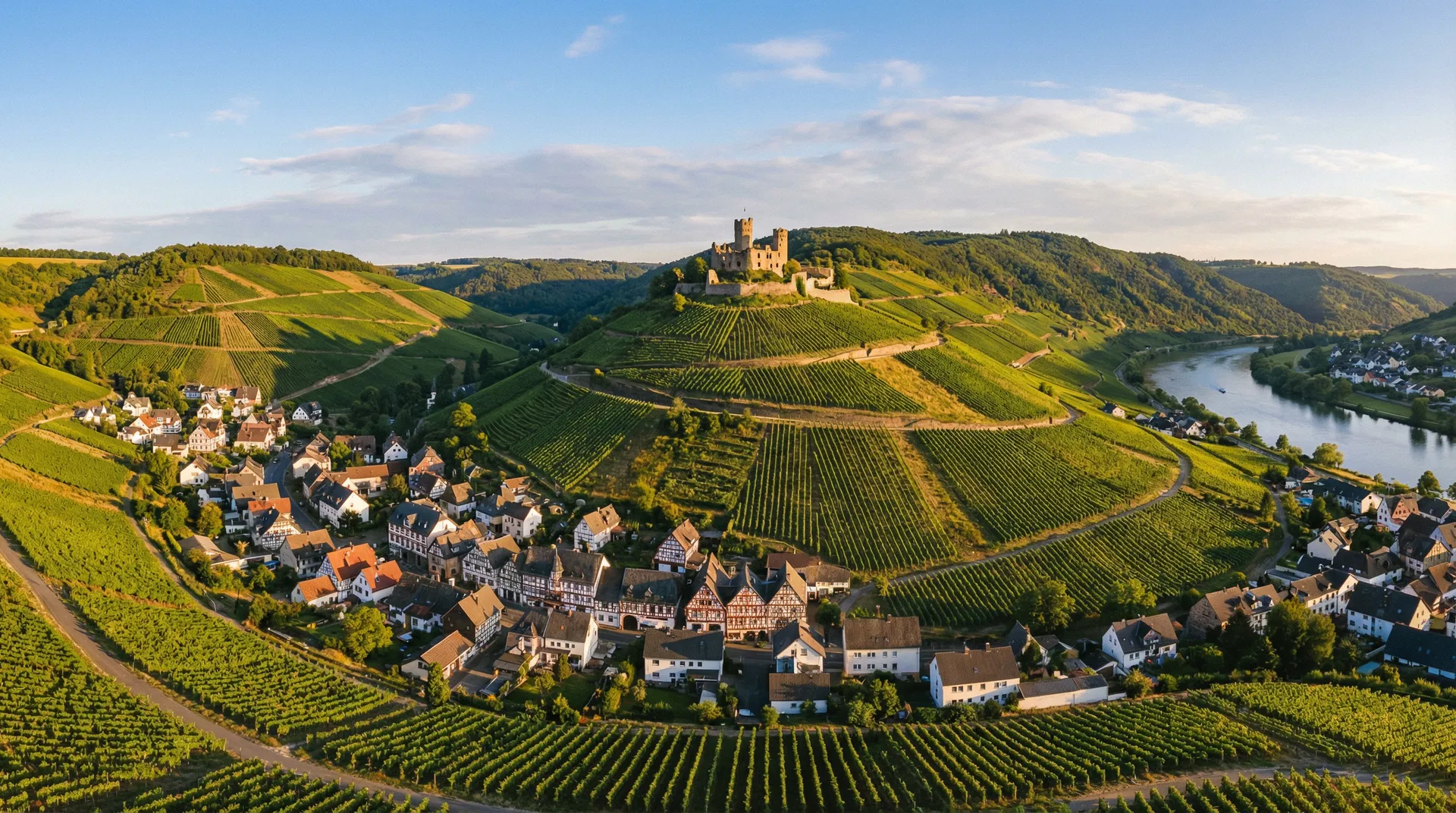 Weinsberg Landschaft mit Burgruine Weibertreu