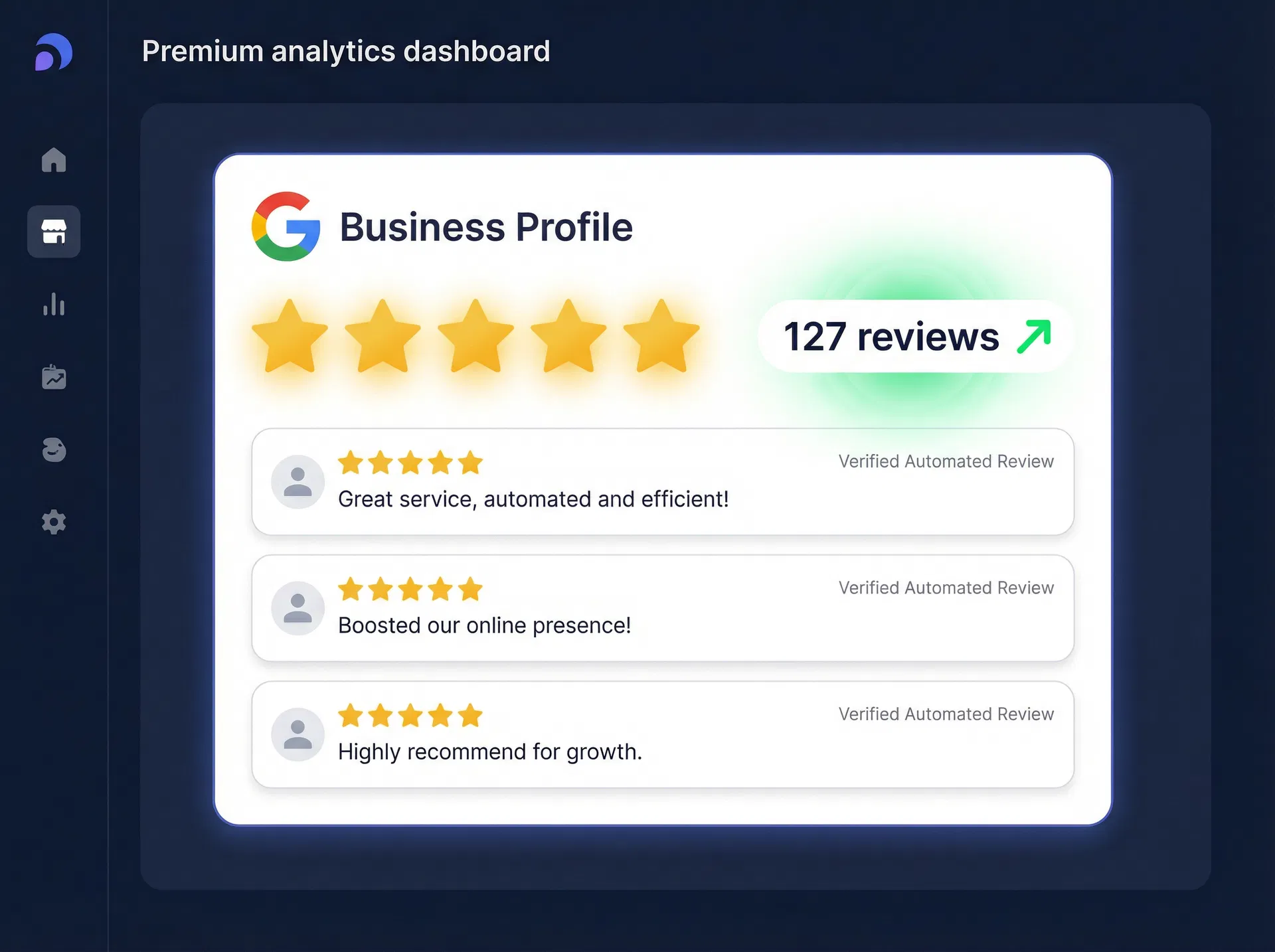 Google Review automation dashboard